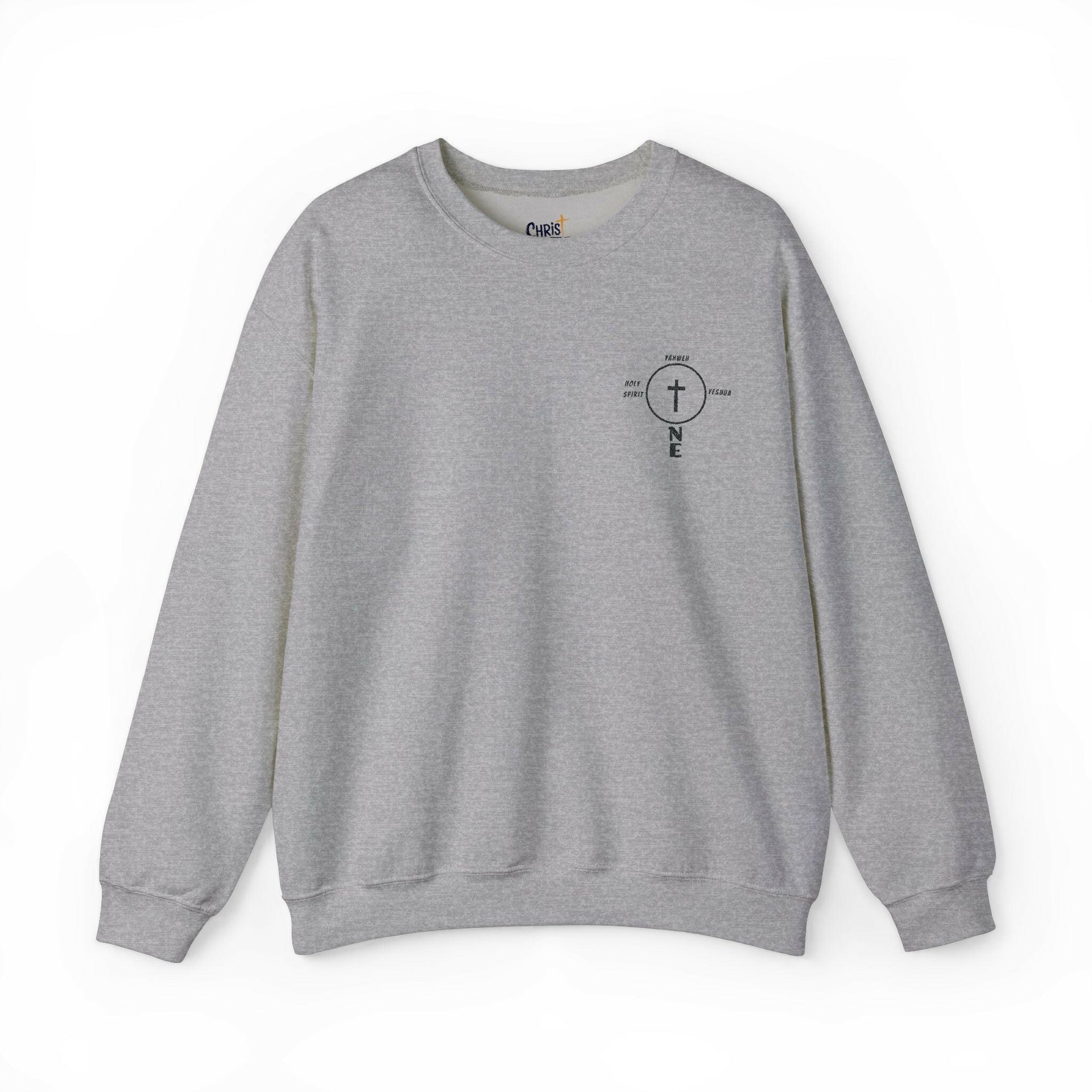 ONE in Christ | Embroidary | Unisex Heavy Blend™ Crewneck Sweatshirt | Light Colors.