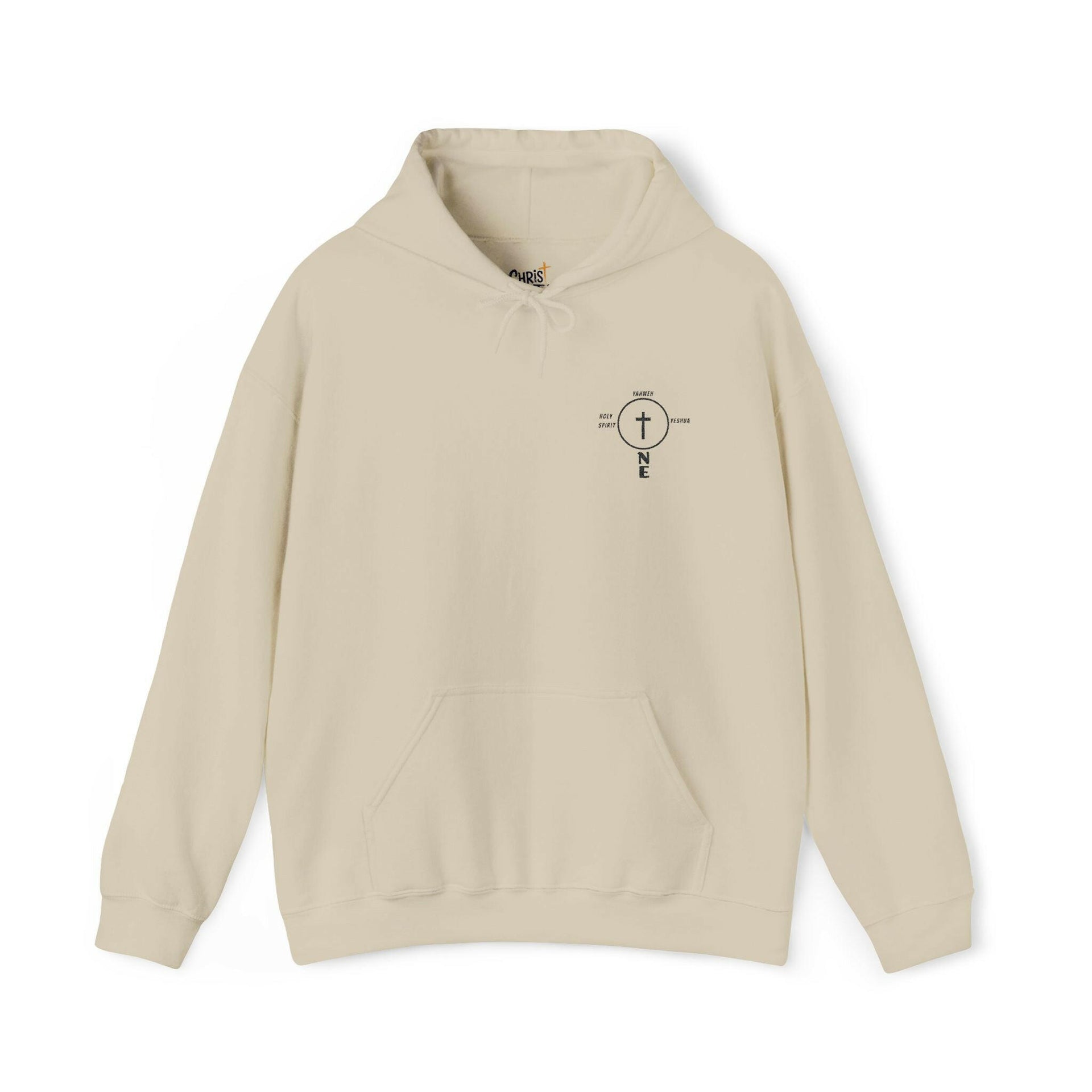 ONE in Christ | Embroidary | Unisex Heavy Blend™ Hooded Sweatshirt | Light Colors.