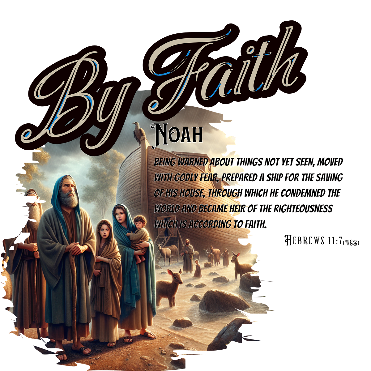 By Faith - Noah Christian T-Shirt | Unisex Jersey Short Sleeve Tee.