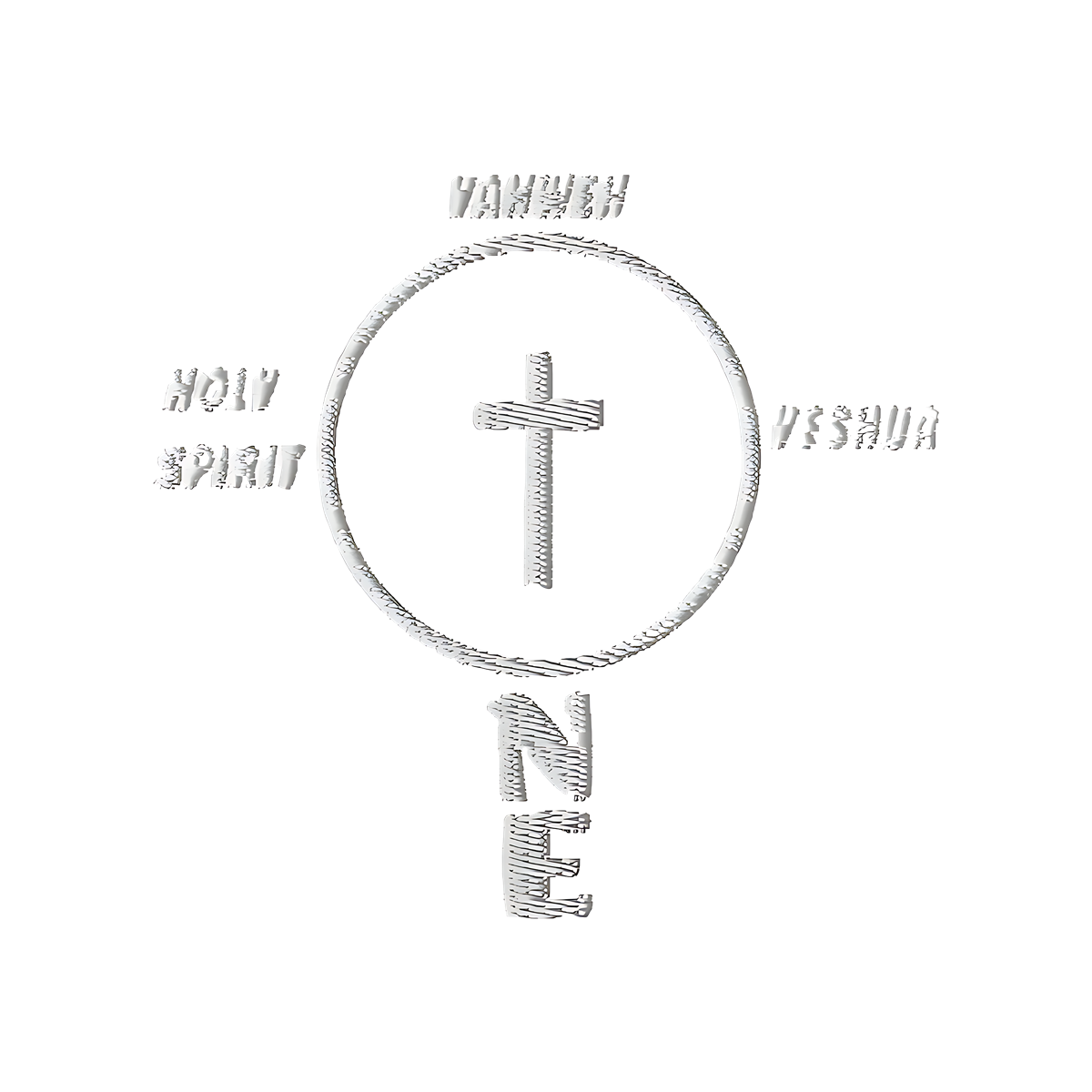 ONE in Christ | Embroidary | Unisex Heavy Blend™ Crewneck Sweatshirt | Dark Colors.