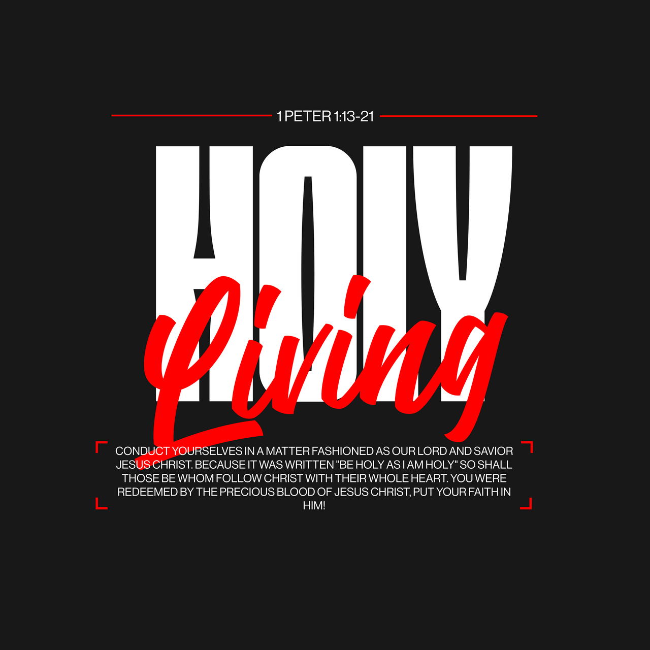 Holy Living - Unisex Heavy Blend™ Hooded Sweatshirt | Live Holy and Acceptable to Christ!