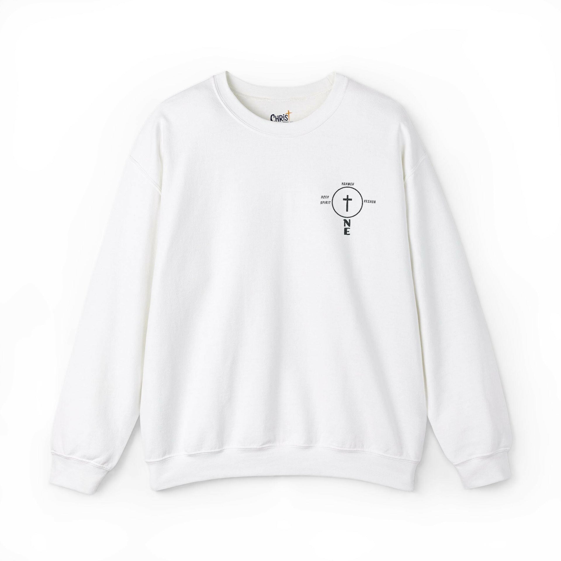 ONE in Christ | Embroidary | Unisex Heavy Blend™ Crewneck Sweatshirt | Light Colors.