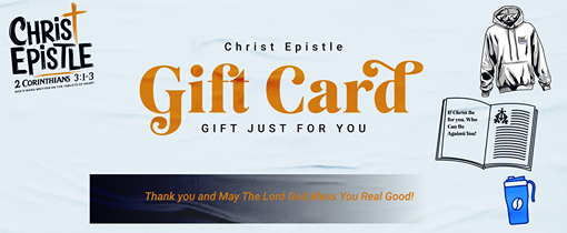 Christ Epistle Gift Card.